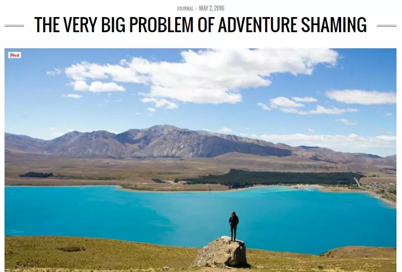 big problem - adventure shaming
