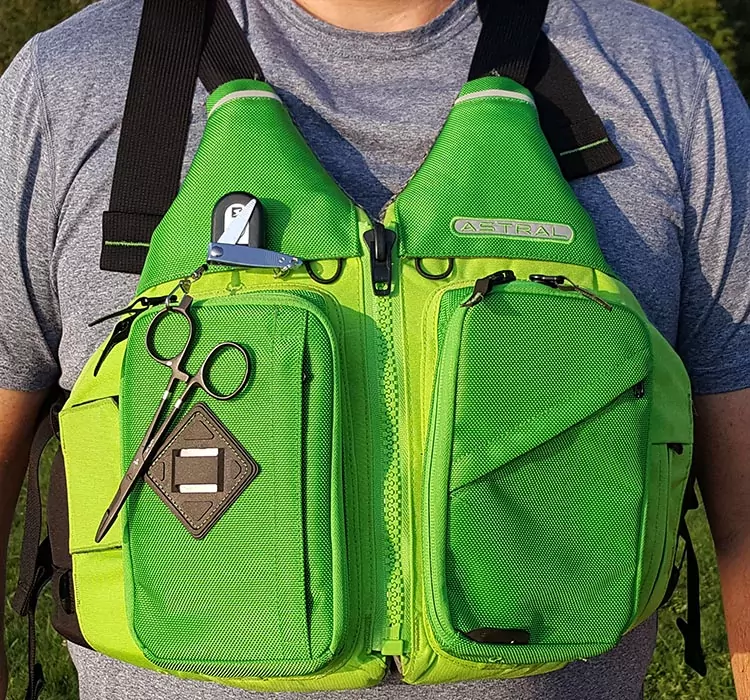 front view of the astral ronny fisher life vest