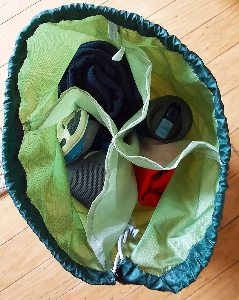 gobi gear segsac packed with gym clothes