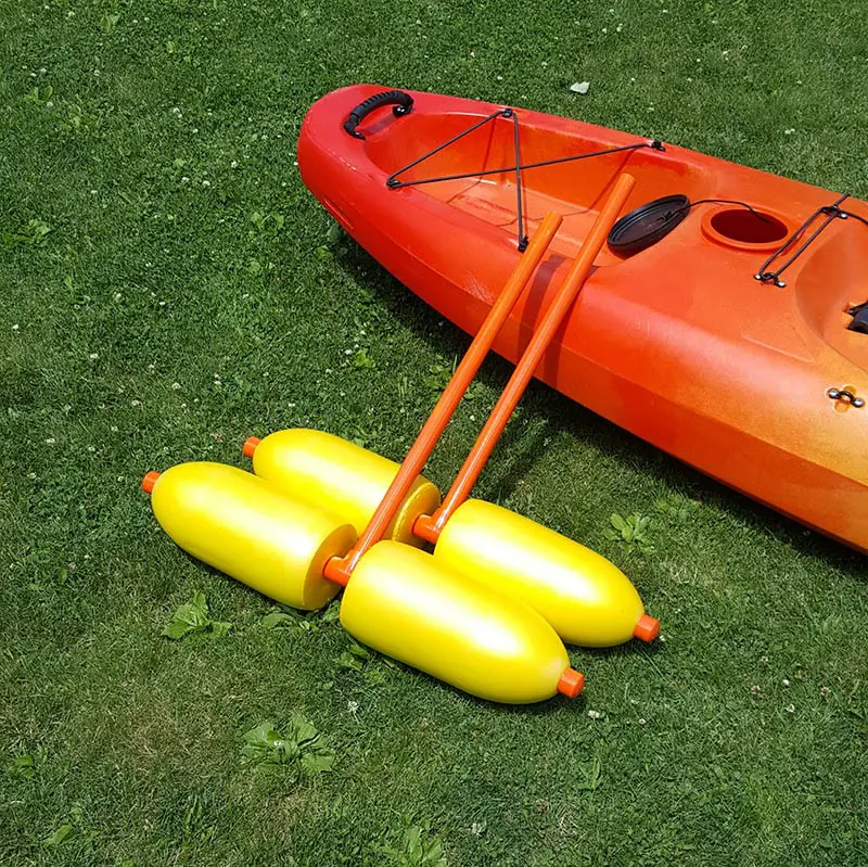 finished diy kayak outriggers
