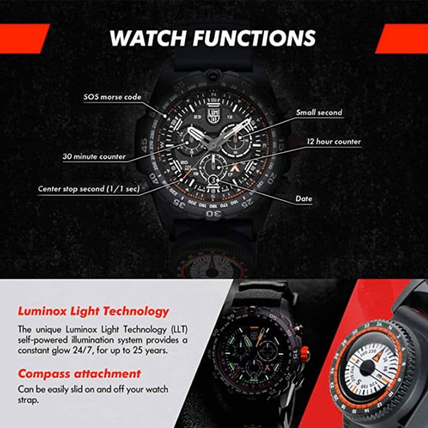 Bear Grylls Luminox 3741 Master Series Watch functions